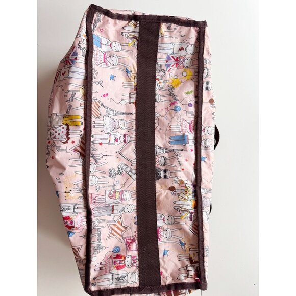 LESPORTSAC x FIFI LAPIN Pink Rabbit Print Deluxe Large Weekender Duffle Bag - Picture 6 of 10